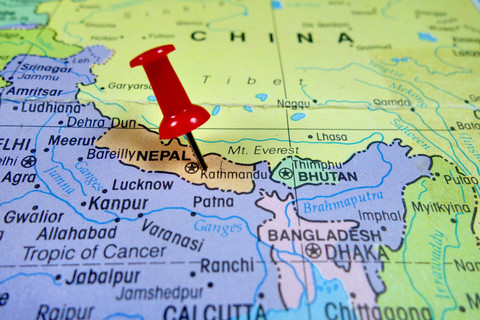 Ilustrasi peta Nepal. Foto: Shutterstock