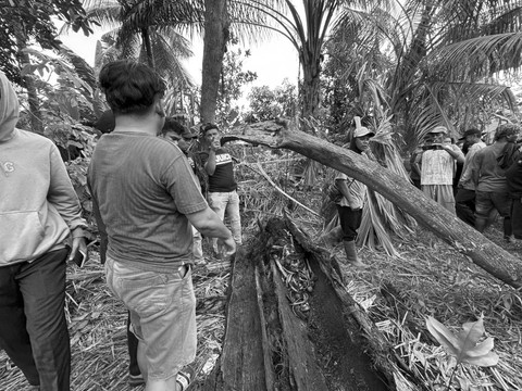 Penemuan kerangka tulang belulang manusia di Serdang Bedagai, Selasa (9/9/2025). Foto: Kasi Humas Polres Sergai