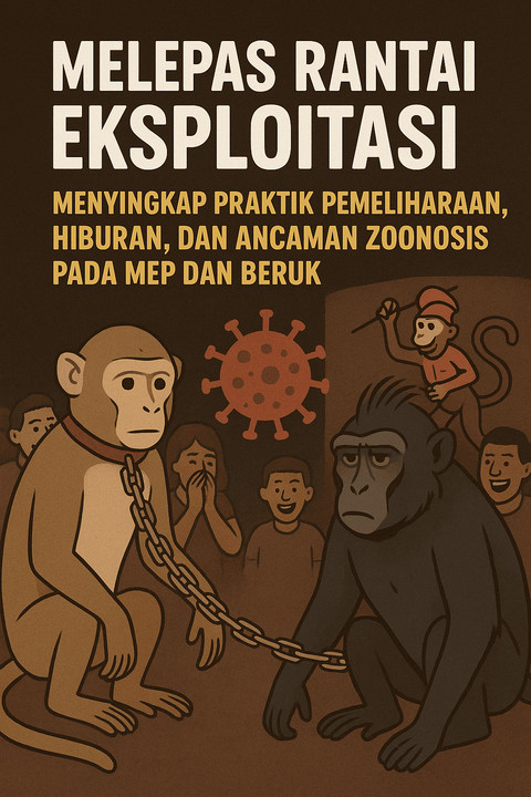 Sumber:Artificial Intelligence, ilustrasi eksploitasi Monyet Ekor Panjang dan Beruk di Indonesia