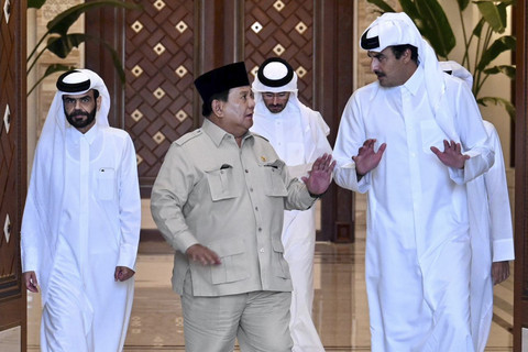 Presiden Republik Indonesia, Prabowo Subianto melakukan pertemuan resmi dengan Emir Qatar, Syekh Tamim bin Hamad Al-Thani pada Jumat (12/9/2025). Foto: Cahyo - Biro Pers Sekretariat Presiden