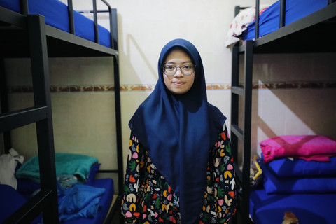 Oktavianti Riska Fitriasari, siswa Sekolah Rakyat yang juga penghapal Alquran asal Malang, Jawa Timur. Foto: Dok: Kemensos