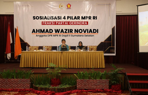 Anggota DPR RI, Ahmad Wazir Ovi, melaksanakan sosialisasi 4 Pilar MPR RI kepada warga di Kabupaten Ogan Ilir. (ist)