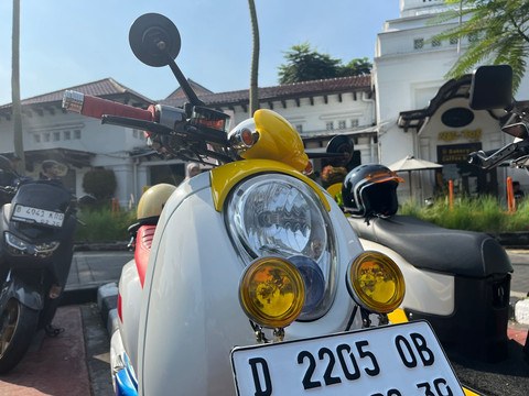 Honda Scoopy generasi pertama milik Okky di kumparan On The Road, Sabtu (13/9/2025). Foto: Fitra Andrianto/kumparan
