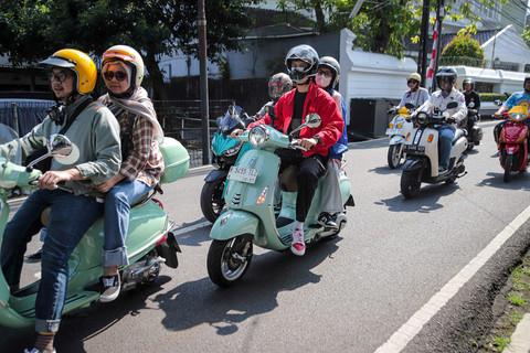 Sejumlah peserta mengikuti acara kumparan On The Road dari Pos Bloc Jakarta hingga kantor kumparan, Jakarta, Sabtu (13/9/2025).   Foto: Iqbal Firdaus/kumparan