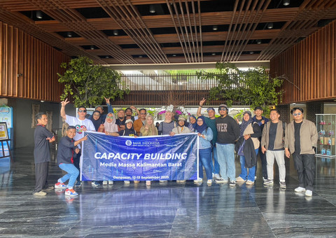 Foto bersama awak media usai mengikuti capacity building yang digelar Perwakilan Bank Indonesia Kalbar. Foto: Dok. Istimewa