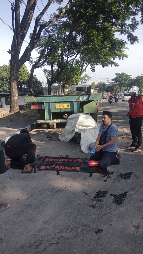 Lokasi kecelakaan mahasiswa di Banyumanik Kota Semarang. Foto: Dok. Istimewa