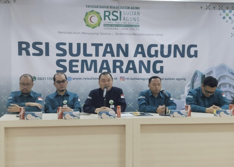 Jumpa pers Rumah Sakit Islam (RSI) Sultan Agung terkait dugaan kasus kekerasan terhadap dokter. Foto: Dok. Istimewa