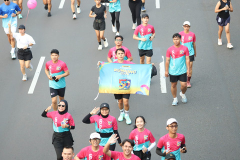 Keseruan Fun Run teman kumparan x Polytron pada Minggu (14/9). Foto: kumparan