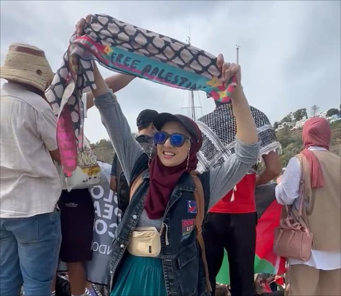 Chiki Fawzi ikut misi kemanusiaan untuk Gaza. Foto: Chiki Fawzi