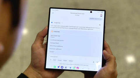 Google Gemini di Samsung Galaxy Z Fold 7. Foto: Samsung