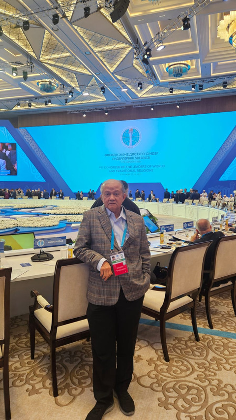 KH Anwar Abbas saat menghadiri Astana Peace Declaration, di Kazakhstan. Foto: Dok. Istimewa