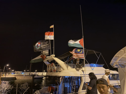 Koordinator Indonesia Global Peace Convoy, Muhammad Husein, Berlayar ke Gaza. Foto: Dok. IGPC