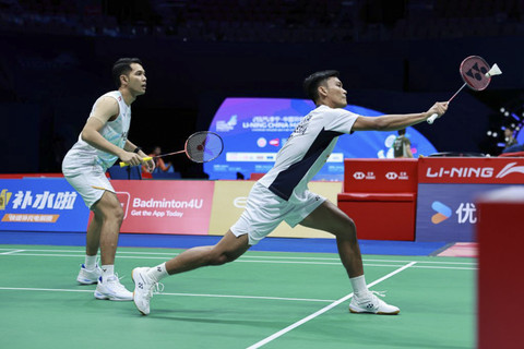 Fajar Alfian/Shohibul Fikri di ajang China Masters 2025. Foto: Dok. PBSI