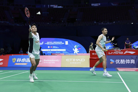 Fajar Alfian/Shohibul Fikri di ajang China Masters 2025. Foto: Dok. PBSI