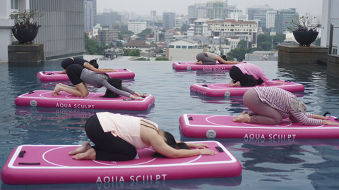 Floating wellness Aqua Sculpt di Soulace Jakarta. Foto: Dok. Istimewa