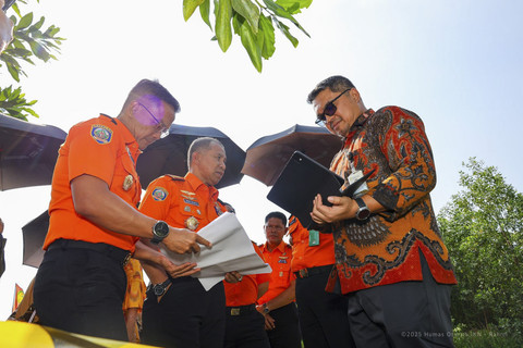 Peninjauan lahan yang akan dibangun Kantor Pusat BASARNAS di wilayah Kawasan Inti Pusat Pemerintahan (KIPP) IKN seluas 0.75 ha. Foto: Dok. OIKN