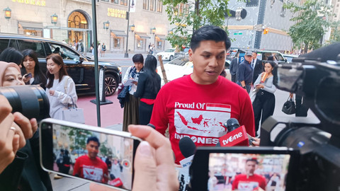 Mahasiswa program MBA di University of Washington, Brein Sitohang usai menyambut Presiden Prabowo di New York, Amerika Serikat, Sabtu (20/9).  Foto: Zamachsyari/kumparan
