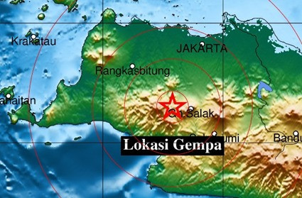 Lokasi titik gempa di Sukabumi, Minggu (21/9/2025). Foto: Instagram/@daryonobmkg