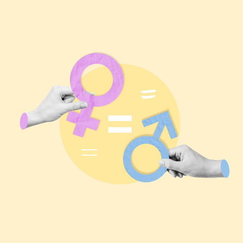 Ilustrasi kesetaraan gender, laki-laki, dan perempuan. Foto: Shutterstock