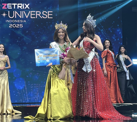 Sanly Liu dinobatkan menjadi pemenang Miss Universe Indonesia 2025. Foto: kumparan/Naela Marcelina