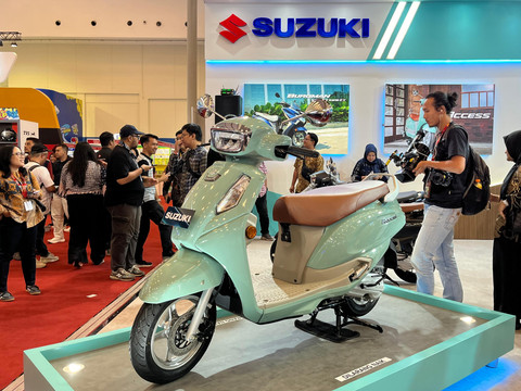 Suzuki Access 125 di Indonesia Motorcycle Show (IMOS) 2025, ICE BSD, Tangerang. Foto: Alvian Yoga Yulianto/kumparan