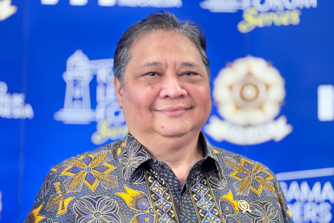 Menko Bidang Perekonomian Airlangga Hartarto di RRI, Rabu (24/9/2025). Foto: Ave Airiza Gunanto/kumparan