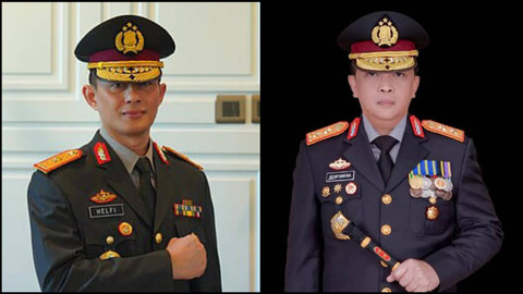 Irjen Pol Helfi Assegaf dan Irjen Pol Helmy Santika. Foto: Ist