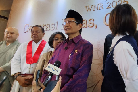 Menag, Nasaruddin Umar, di Hotel Shangri-La, Jakarta, Jumat (26/9/2025).  Foto: Jonathan Devin/kumparan
