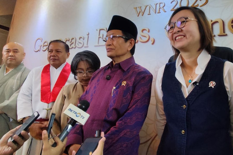 Menag, Nasaruddin Umar, di Hotel Shangri-La, Jakarta, Jumat (26/9).  Foto: Jonathan Devin/kumparan