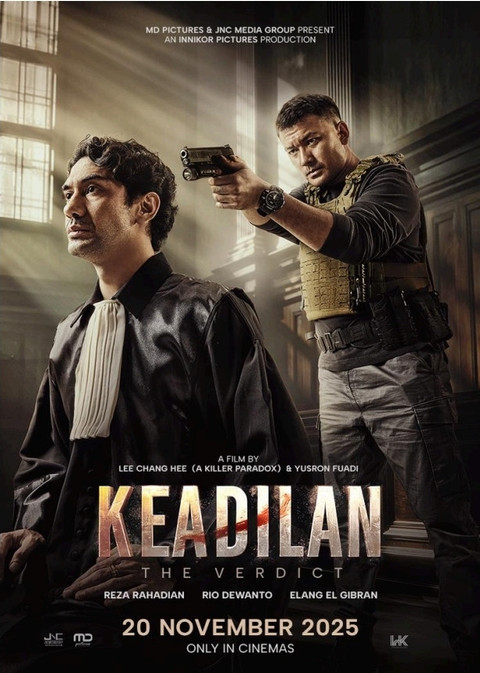 Poster dan trailer film Keadilan: The Verdict telah dirilis pada Rabu (24/9).  Foto: MD Pictures