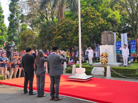 Menteri Komdigi Meutya Hafid di Upacara Hari Bhakti Postel, Sabtu (27/9). Foto: Linda Lestari/kumparan