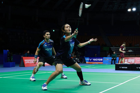 Amri Syahnawi/Nita Marwah di Korea Open 2025. Foto: PBSI