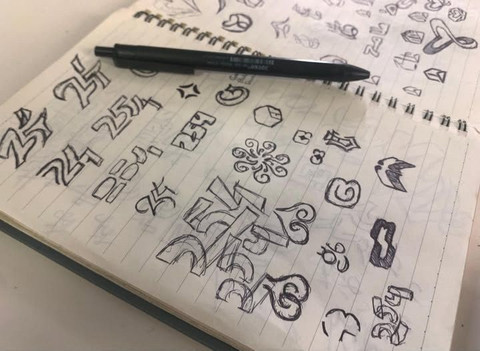 Sketsa kasar milik Dani untuk sayembara desain logo HUT ke-254 Kota Pontianak. Foto: Dok. Dani Nugraha