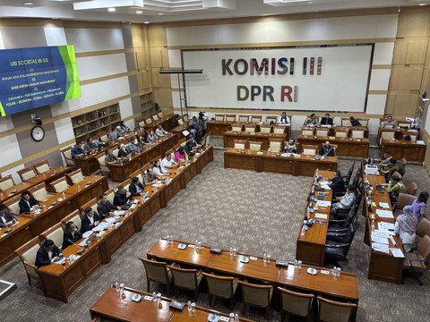 RDPU Komisi III bersama Guru Besar Antopologi Hukum Fakultas Hukum UB Prof. Dr. I Nyoman Nurjaya, S.H., M.S, Lokataru Foundation, Koalisi Nasional Organisasi Disabilitas, dan Aliansi Advokat Pemerhati Keadilan terkait RKUHAP, Senin (29/9/2025). Foto: Abid Raihan/kumparan