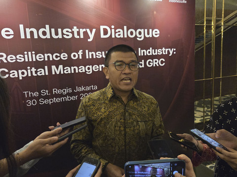 Direktur Teknik PT Reasuransi Indonesia Utama (Persero) atau Indonesia Re ditemui usai acara Insurance Industry Dialogue di St. Regis, Jakarta Selatan pada Selasa (30/9/2025). Foto: Argya D. Maheswara/kumparan 