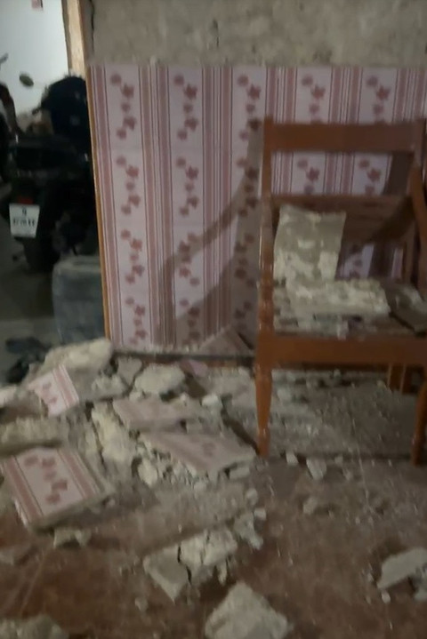 Gempa merusak bangunan rumah warga di Kabupaten Sumenep, Jawa Timur, Rabu (1/10/2025) dini hari. Foto: Dok. BNPB