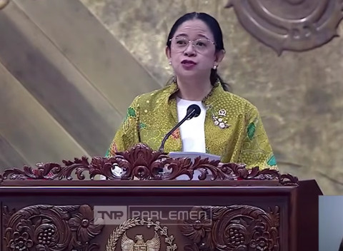 Pidato Ketua DPR RI dalam rangka Penyampaian Laporan Kinerja DPR RI Tahun Sidang 2024-2025. Foto: Youtube/DPR RI