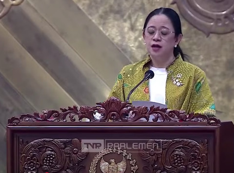 Pidato Ketua DPR RI dalam rangka Penyampaian Laporan Kinerja DPR RI Tahun Sidang 2024-2025. Foto: YouTube/ DPR RI