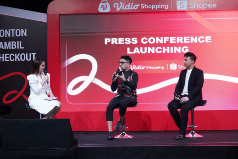 Press Conference Vidio Shopping bersama Shopee Indonesia. Foto: dok. Istimewa