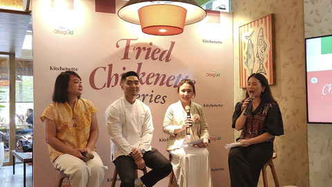 Peluncuran tiga menu limited edition ayam goreng probiotik Japfa 'Olagud' dan Kitchenette di Jakarta (2/10/25). Foto: Azalia Amadea/kumparan