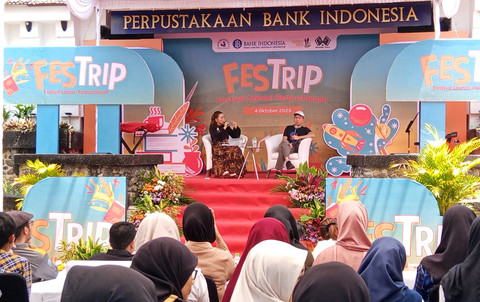 Festival Literasi Perpustakaan (Festrip) 2025 yang digelar di Perpustakaan BI Jatim. Foto: Masruroh/Basra