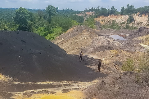Temuan aktivitas tambang batu bara ilegal dan perambahan hutan di sekitar kawasan Ibu Kota Nusantara (IKN). Foto: Dok. Humas OIKN
