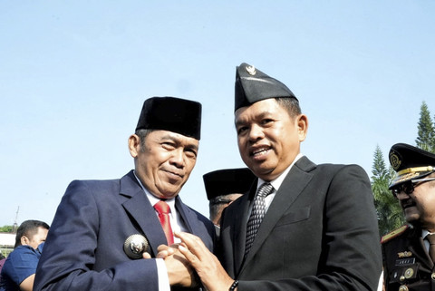 Gubernur Jawa Barat Menghadiri Upacara Peringatan HUT TNI ke-80 Tahun 2025 di Makodam III Siliwangi, Kota Bandung, Minggu (5/10/2025). Foto: Achmad - Biro Adpim Jawa Barat