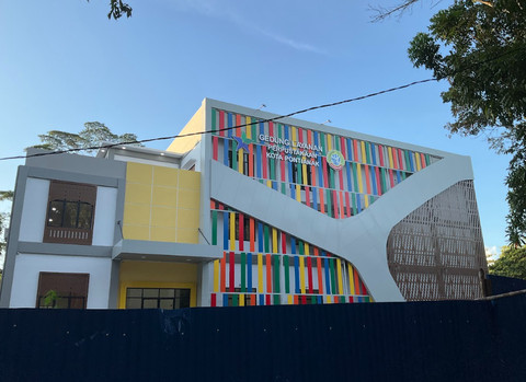 Gedung Layanan Perpustakaan Kota Pontianak yang baru. Foto: Dok. Hi!Pontianak