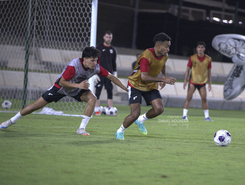 Persiapan terakhir Timnas jelang lawan Arab Saudi di Jeddah, Arab Saudi. Foto: PSSI