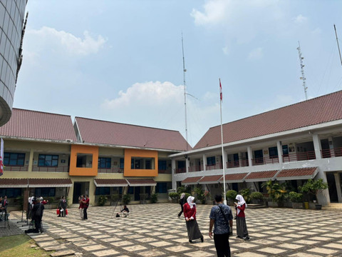 Suasana SMAN Unggulan MH Thamrin Jakarta. Foto: Abid Raihan/kumparan