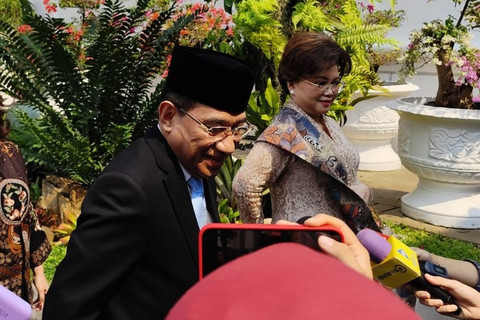 Benjamin Paulus tiba di Istana Negara Jakarta, Rabu (8/10/2025). Foto: Luthfi Humam/kumparan