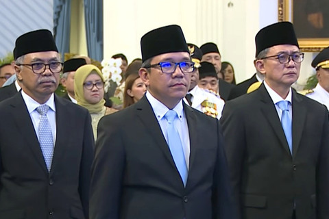 Suasana pelantikan Duta Besar (Dubes) di Istana Negara, Jakarta, Rabu (8/10/2025). Foto: Youtube/Sekretariat Presiden