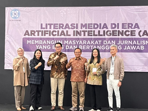 Dewan Pers dan GOTO menyelenggarakan acara literasi media pada era artificial intelligence (AI) di Gedung Dewan Pers, Gambir, Jakarta Pusat, Kamis (9/10/2025). Foto: Nasywa Athifah/kumparan