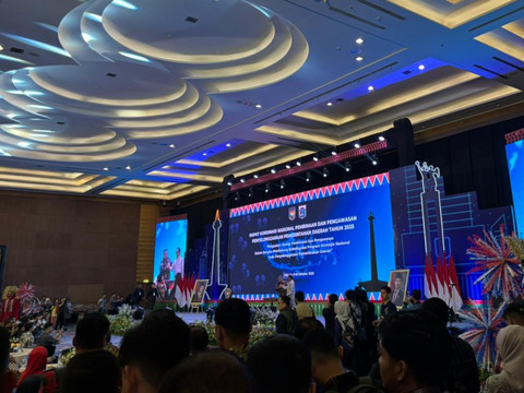 Suasana Rakornas Pembinaan dan Pengawasan Penyelenggaraan Pemerintahan 2025 di Hotel Pullman, Jakarta, Kamis (9/10/2025).  Foto: Amira Nada Fauziyyah/kumparan